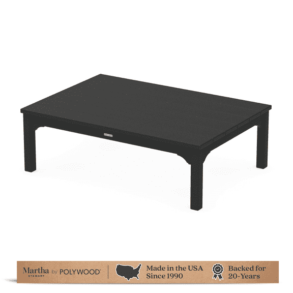 Martha Stewart by POLYWOOD Chinoiserie Coffee Table in Black