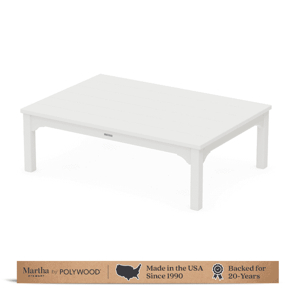 Martha Stewart by POLYWOOD® Chinoiserie Coffee Table in White
