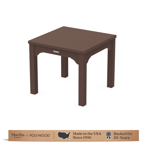 Martha Stewart by POLYWOOD® Chinoiserie End Table in Mahogany