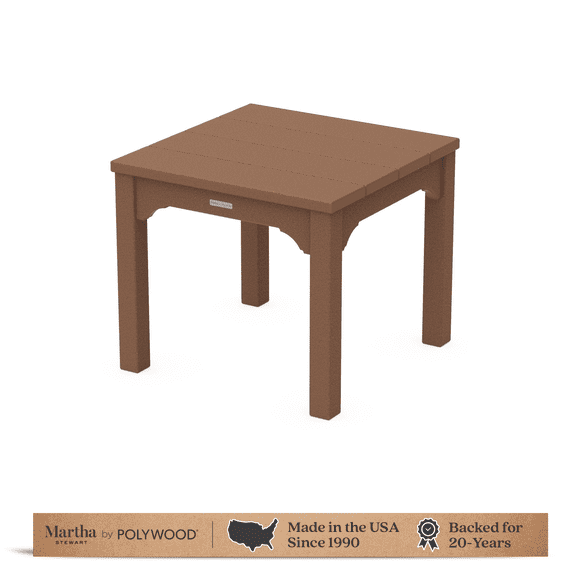 Martha Stewart by POLYWOOD® Chinoiserie End Table in Teak