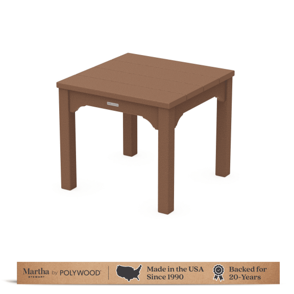 Martha Stewart by POLYWOOD® Chinoiserie End Table in Teak