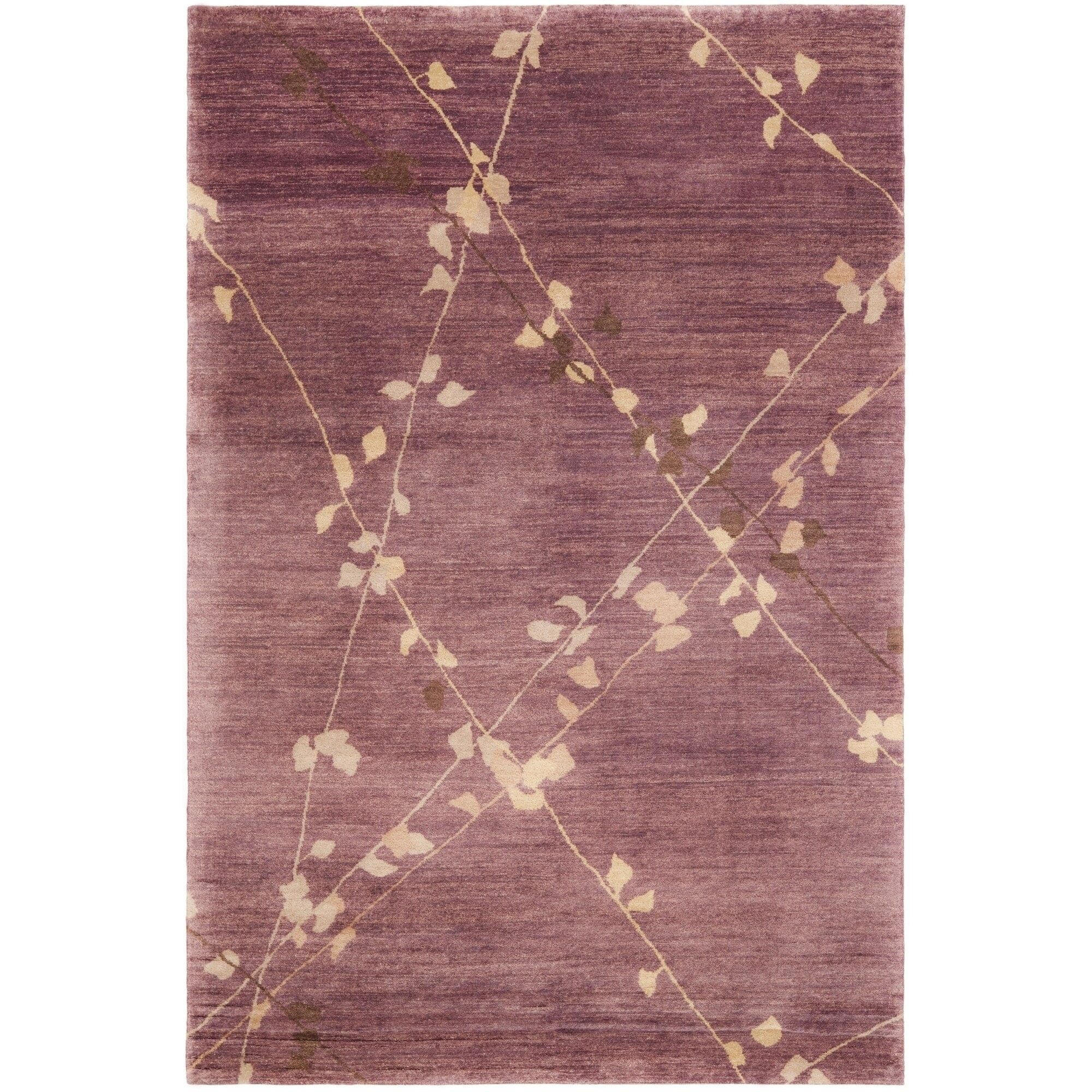 Handmade Assorted Wool Trellis Rectangular Rug 5'6" x 8'6"