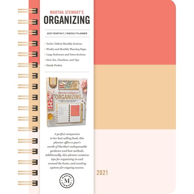 Martha Stewart's Organizing 2021 Monthly/Weekly Planner Calendar