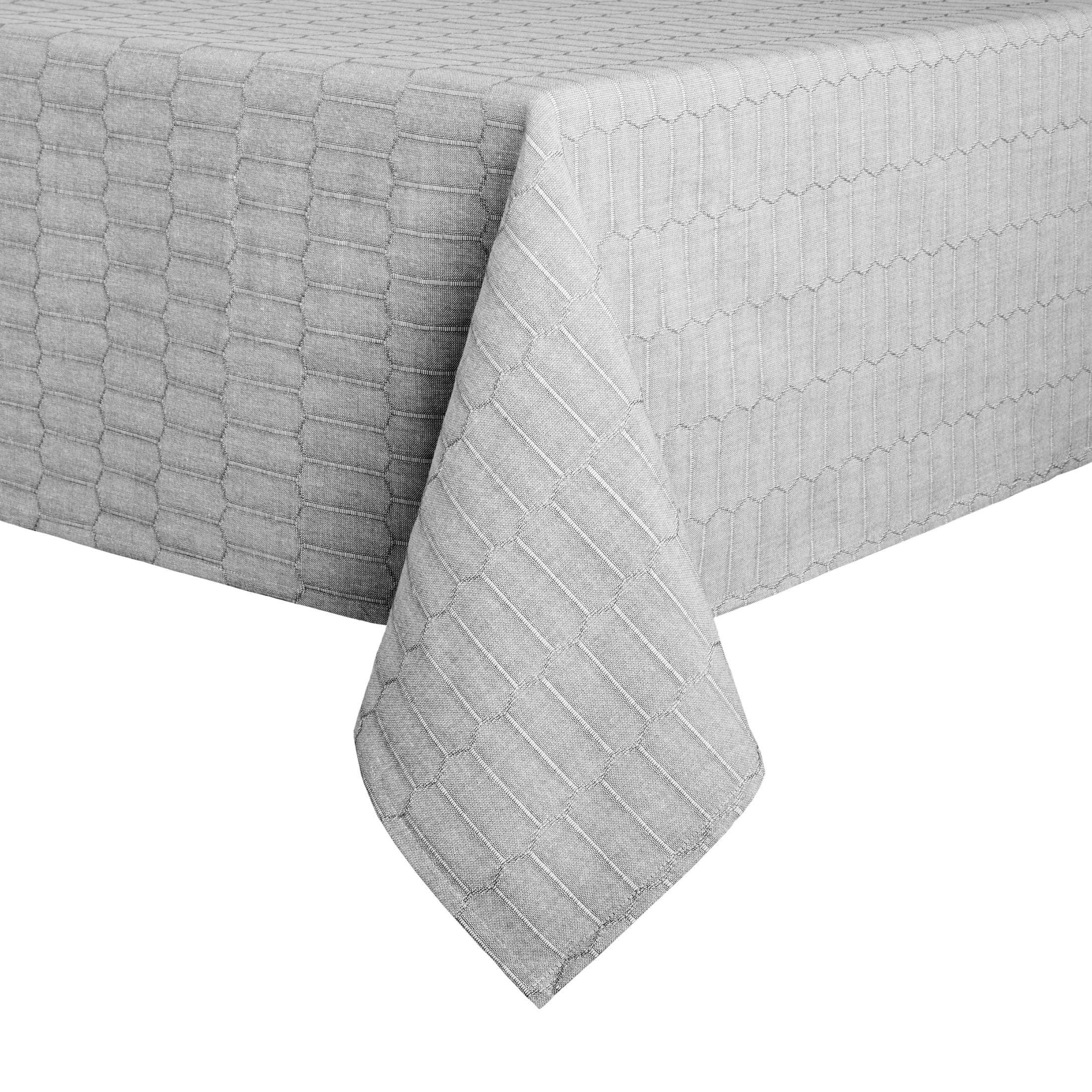 Charcoal Grey Cotton Rectangular Tablecloth, 60"x102"