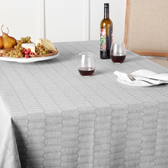 Martha Stewat Honeycomb Fabric Tablecloth, 60"x120"