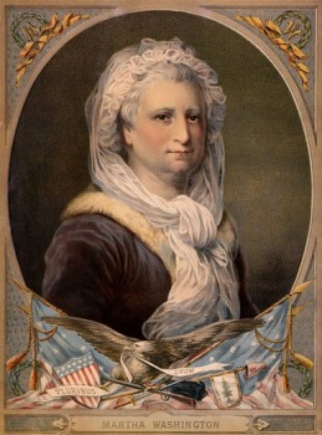 Martha Washington Wife of the 1st President of the United States American History Artist Unknown Canvas Art - (24 x 36)
