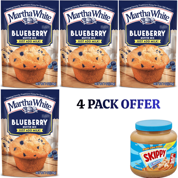 Martha White Blueberry Muffin Mix, 7 oz Bag