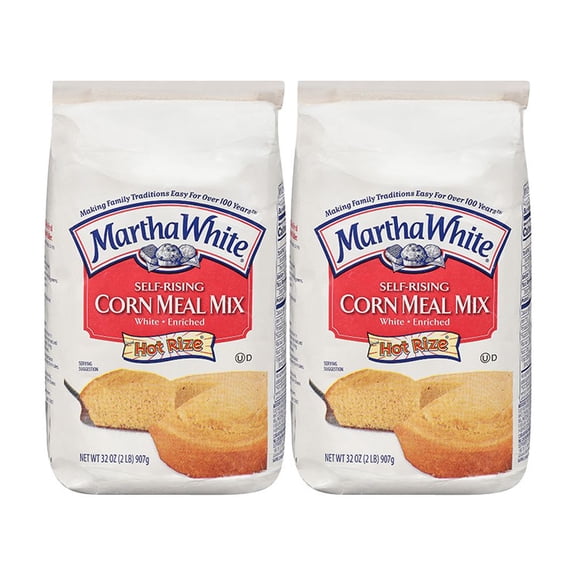 Martha White Cornmeal Self Rising Mix, 32 oz - Palatize Pack of 2