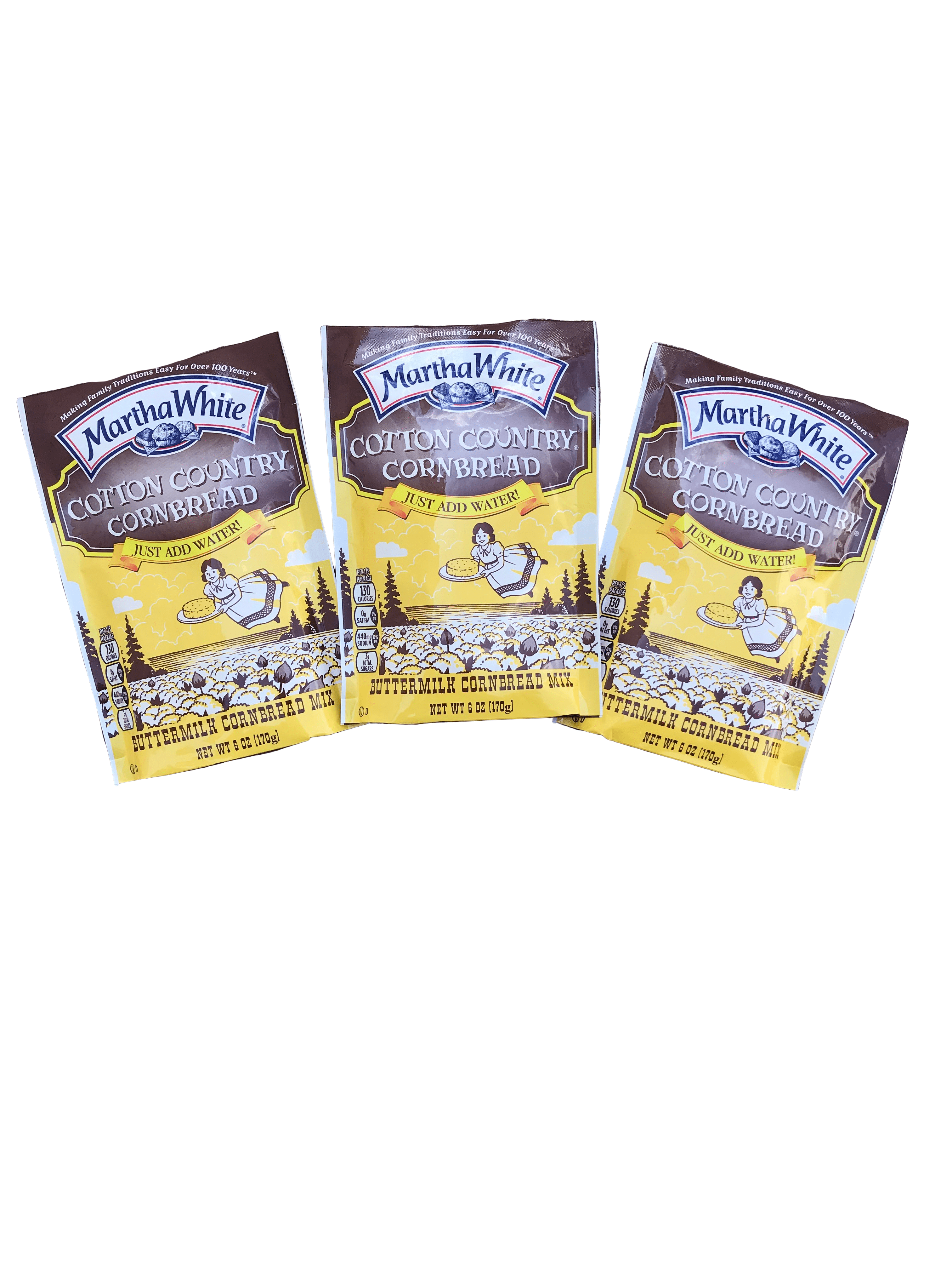 Martha White Cotton Country Cornbread Muffin Mix, 6oz, 3 Pack