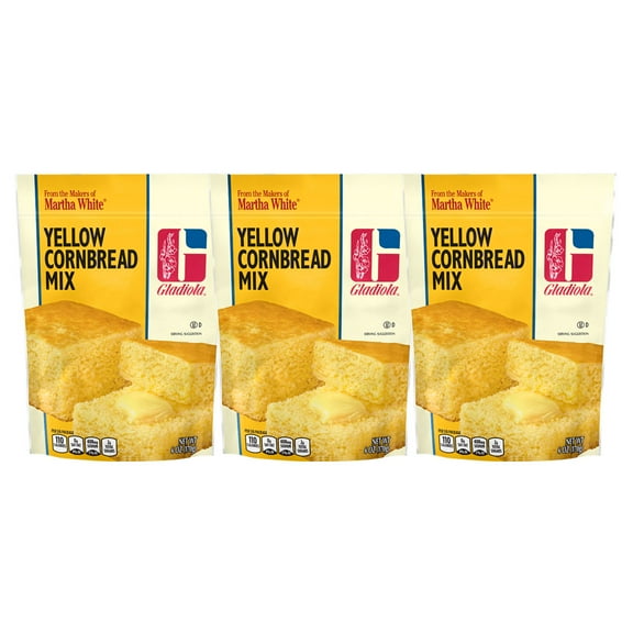Martha White / Gladiola Yellow Cornbread Mix, 6 oz - Palatize Pack of 3