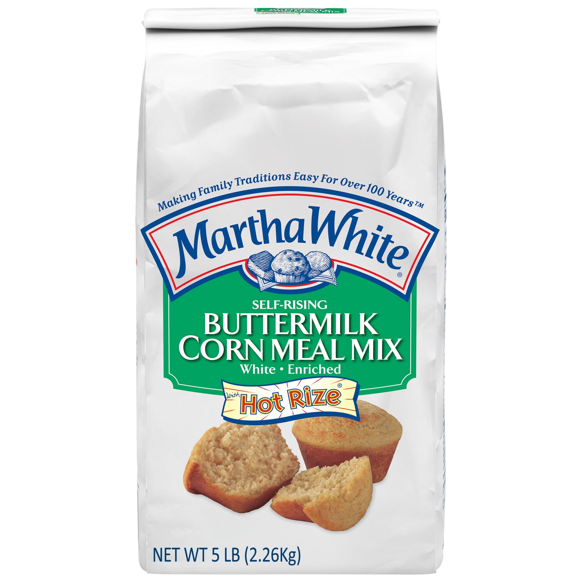 Martha White Self Rising Cornmeal Mix, Buttermilk with Hot Rize for ...