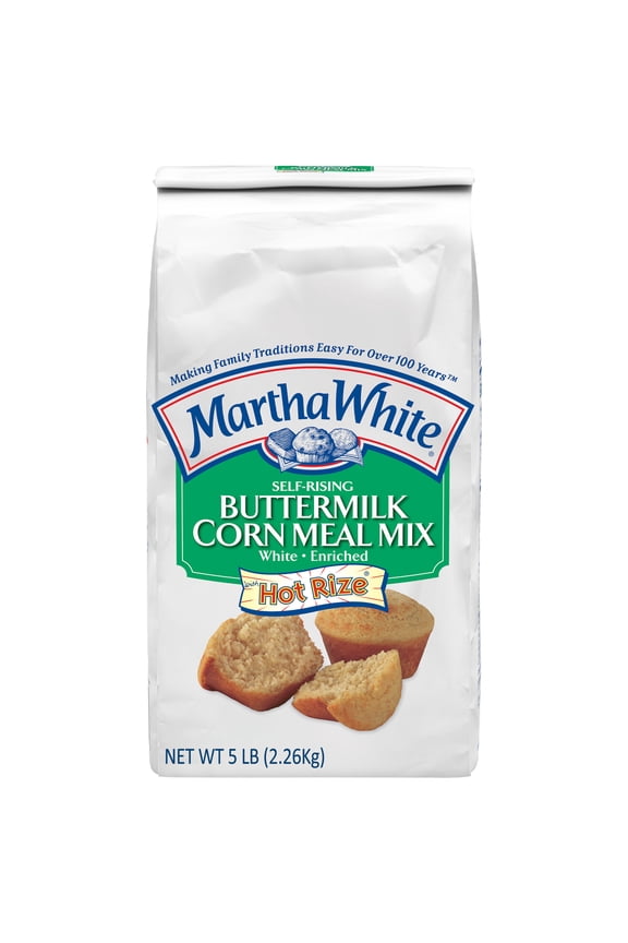 Self Rising Buttermilk Corn Meal Mix with Hot Rize, 5 Lb Bag
