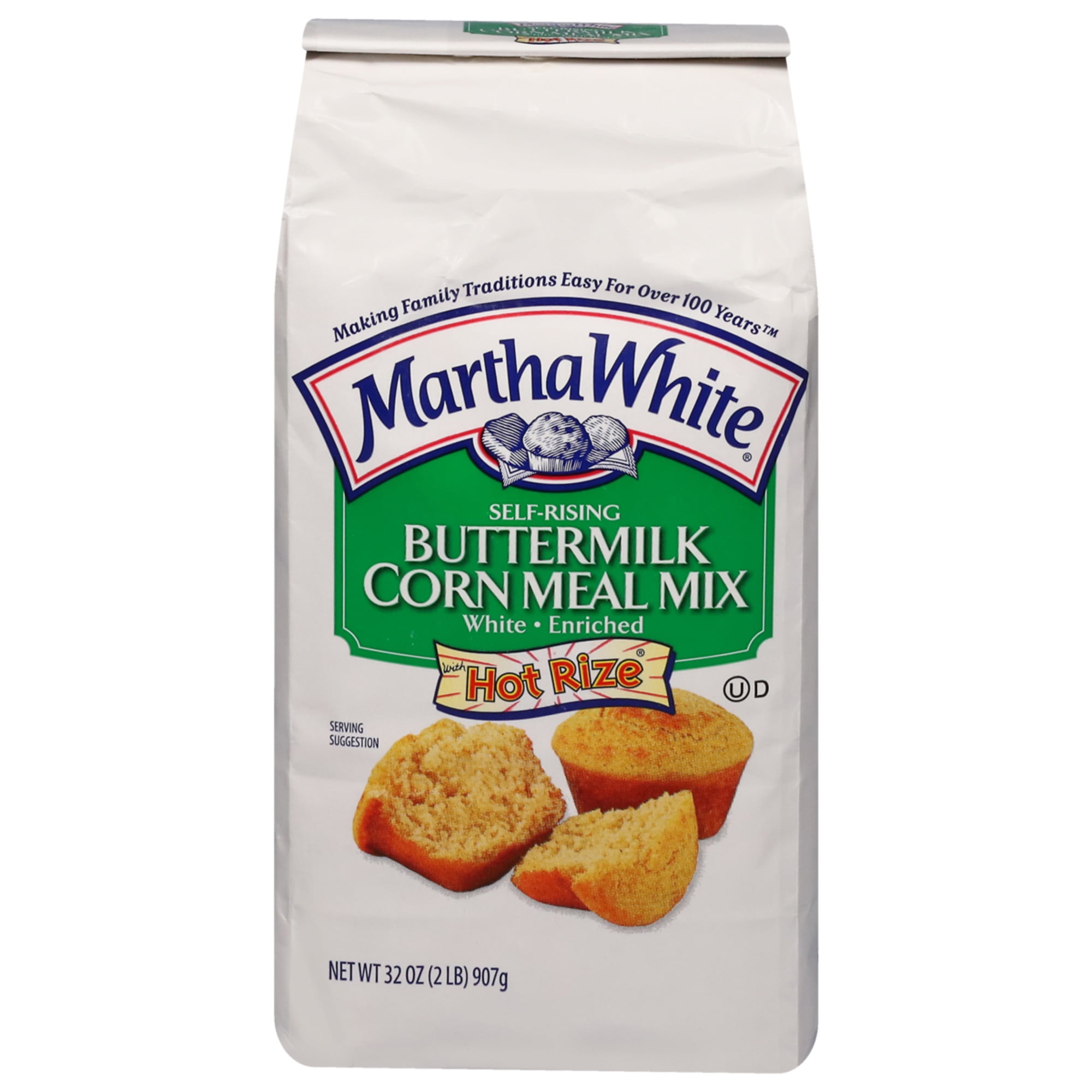 Martha White Self-Rising Buttermilk White Corn Meal Mix, 2 lb