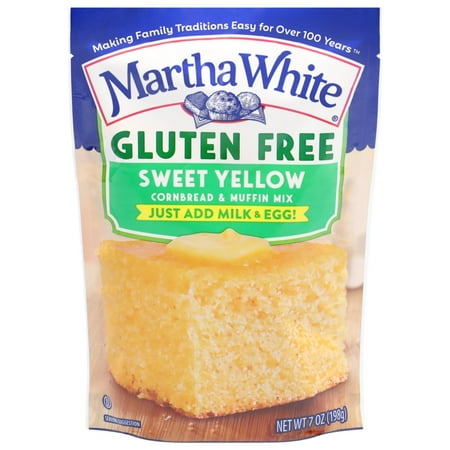 Martha White Sweet Yellow Gluten Free Cornbread Mix, 7 oz Pouch