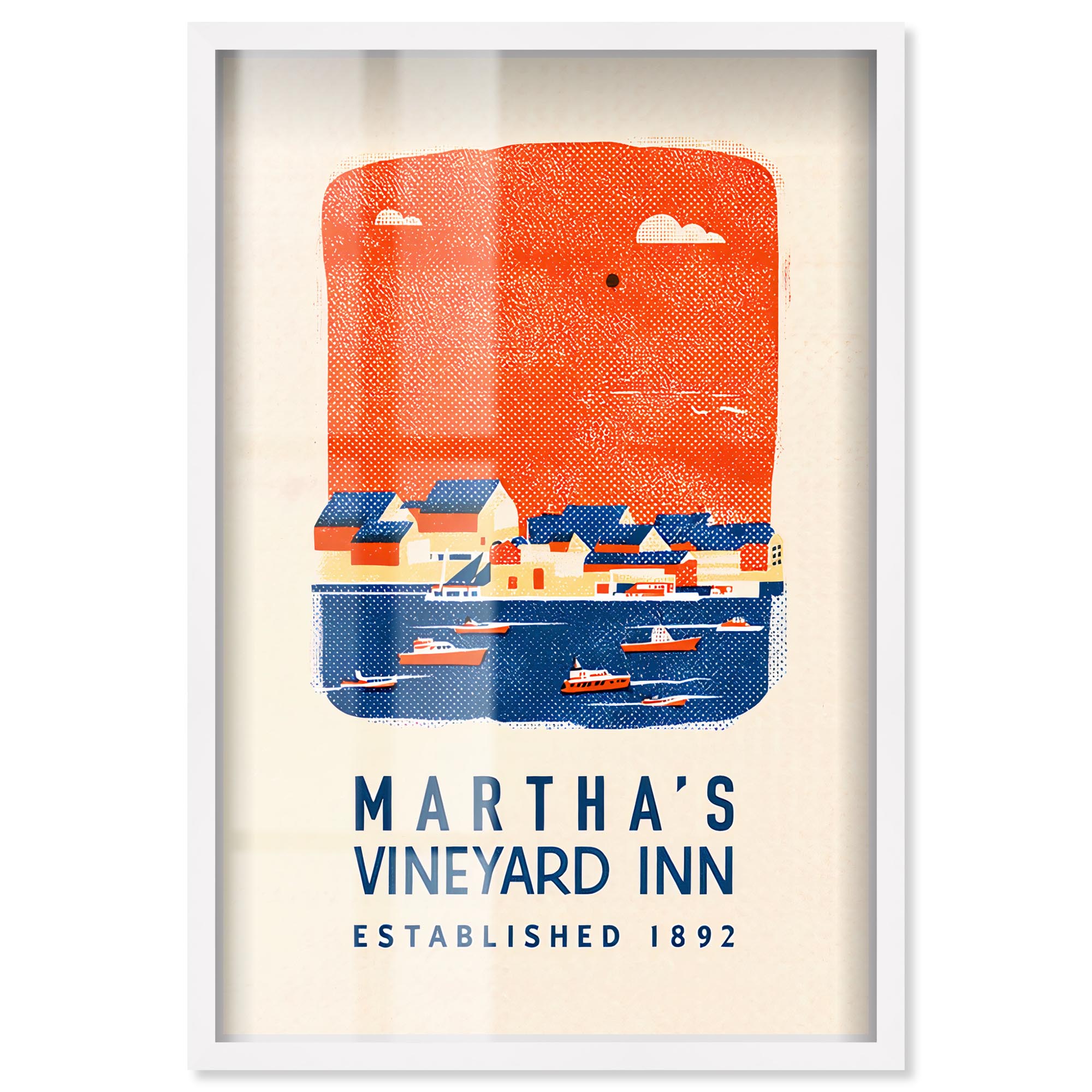 Martha's Seaside Shadowbox Print Art Print Posters by Art Remedy, White ...