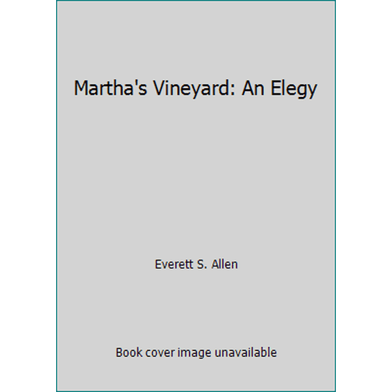 Pre-Owned Martha's Vineyard: An Elegy Paperback