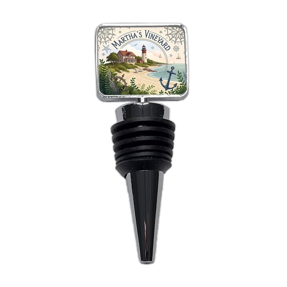 Martha's Vineyard, Massachusetts MA Travel City State Stamp Wine Bottle Stopper Cap Plug
