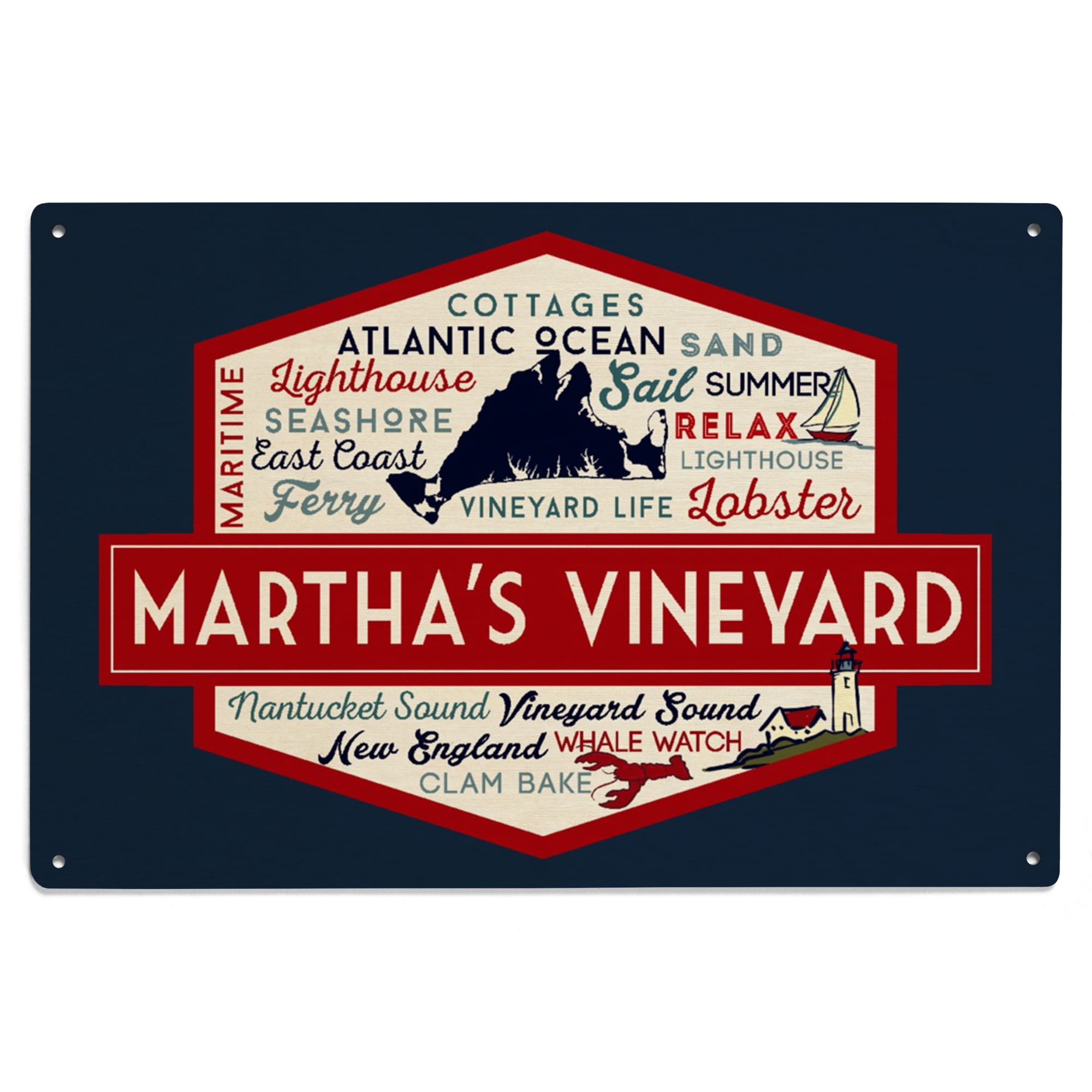 Martha's Vineyard, Massachusetts, Typography and Icons, Contour Birch ...