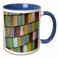 thumbnail image 1 of 3drose, Marthas Vineyard Aquinnah/gay Head Beach Pattern - Us22 Wbi0229 - Walter Bibikow, 11oz Two-tone Blue Mug, 1 of 6
