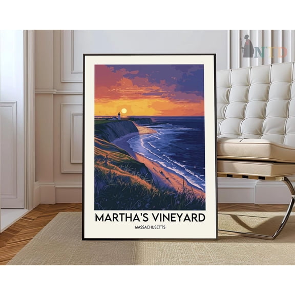 Marthas Vineyard Massachusetts Poster, Unframed Paper Poster 8x10in