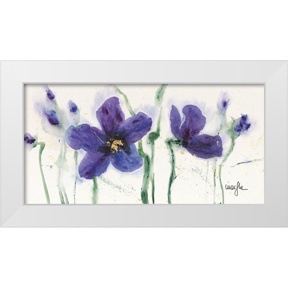 Marthe 14x9 White Modern Wood Framed Museum Art Print Titled - Les Pensees VIII