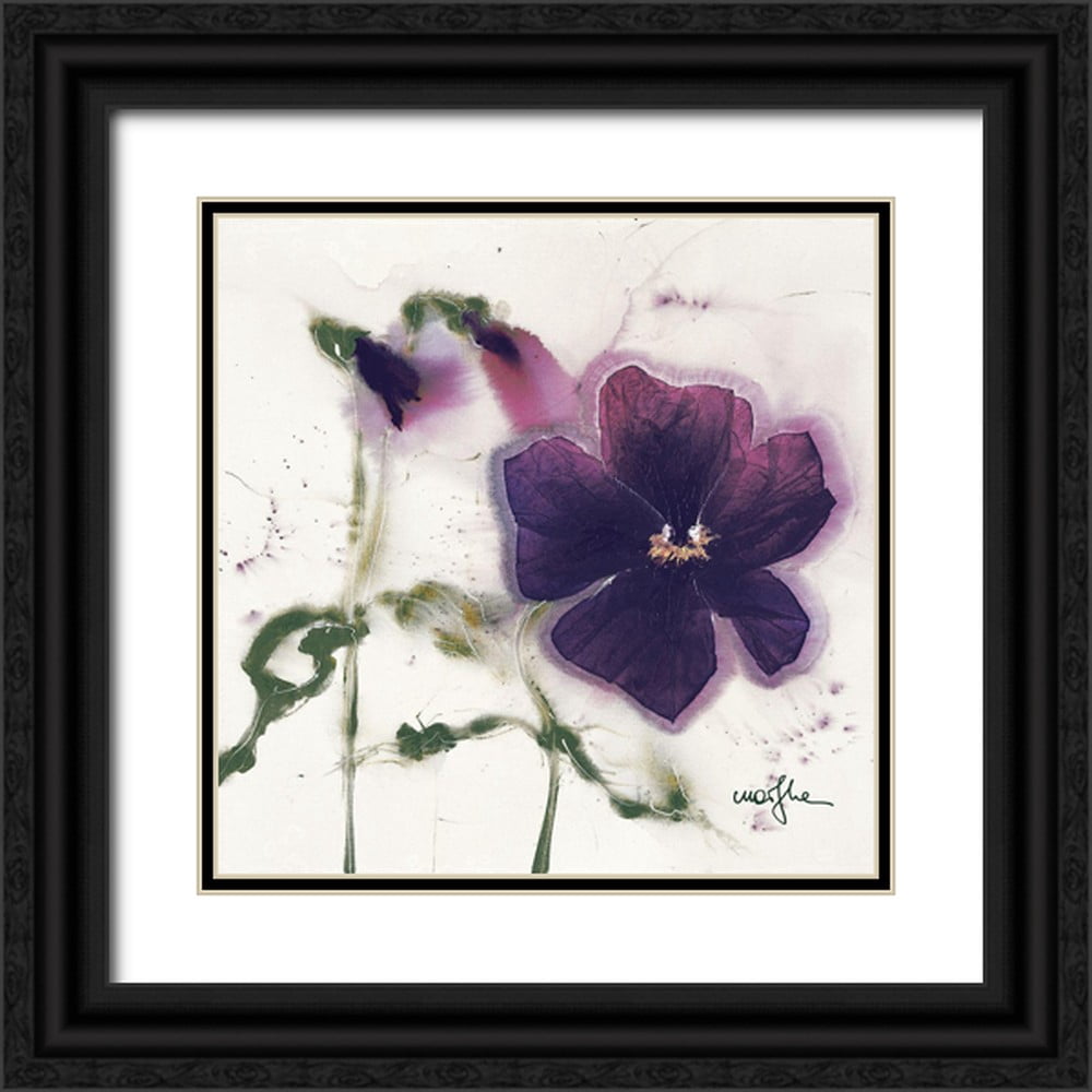 Marthe 20x20 Black Ornate Wood Framed with Double Matting Museum