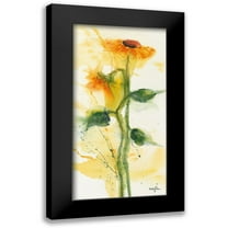 Marthe 9x14 Black Modern Framed Museum Art Print Titled - Tournesol II
