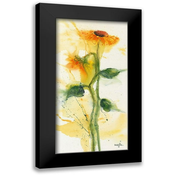Marthe 9x14 Black Modern Framed Museum Art Print Titled - Tournesol II