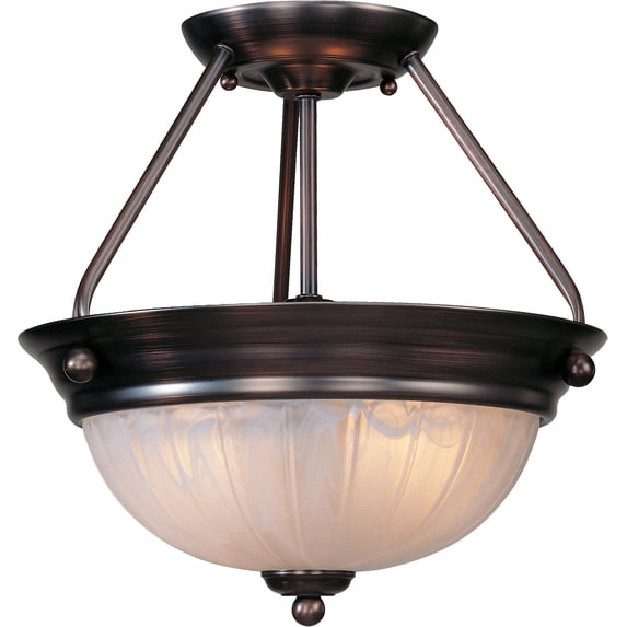 Volume Lighting 7762-79 Marti 2 Light 13" Wide Semi-Flush Bowl Ceiling Fixture - Bronze