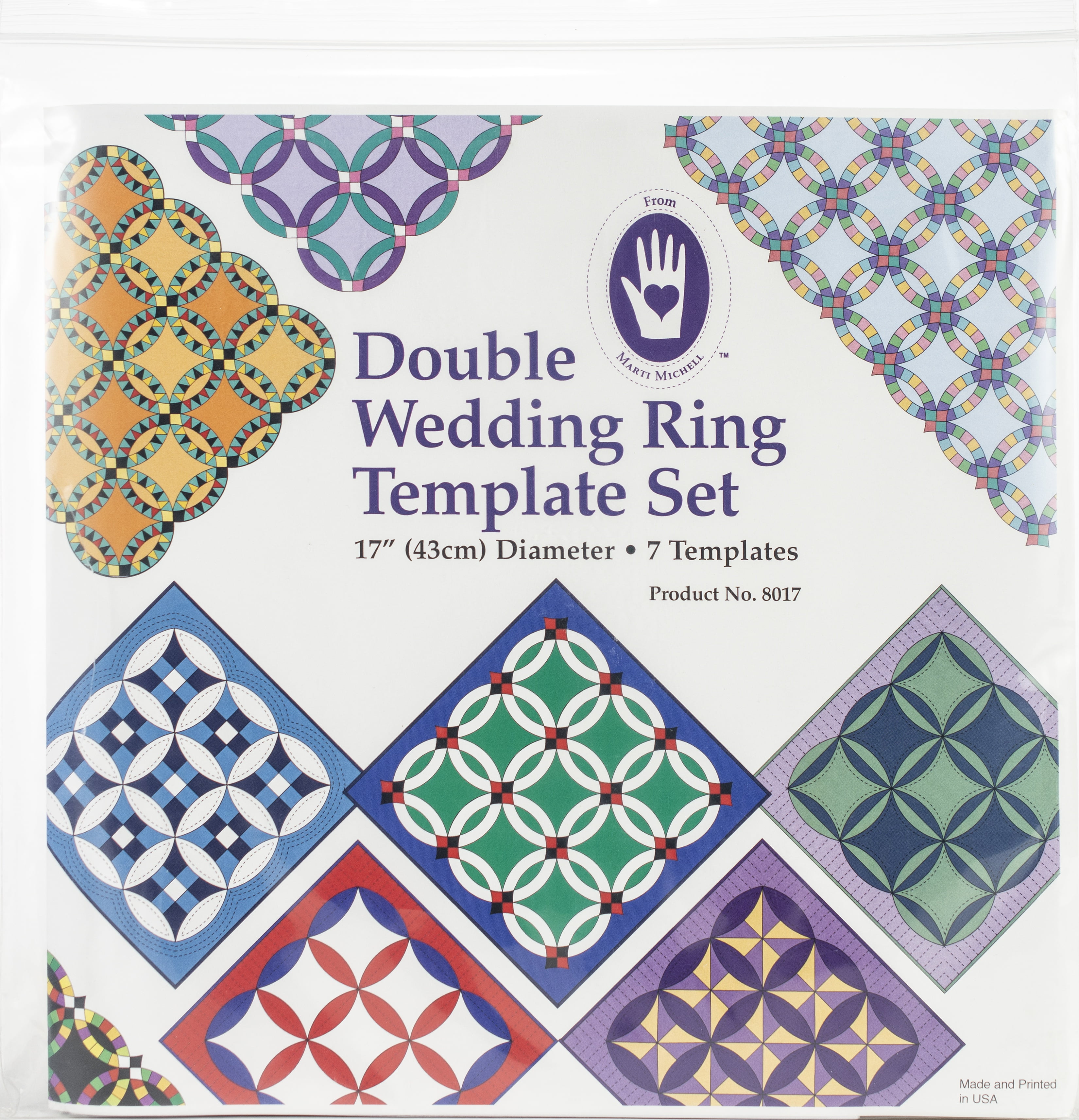 Marti Michell Double Wedding Ring Patchwork Template Set - OzQuilts