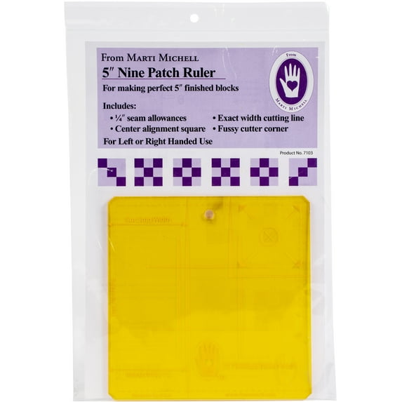 Marti Michell Nine Patch Ruler 5"-