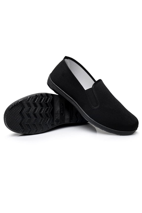 Martial Art/Kung Fu/Tai Chi Shoes Rubber Sole Canvas Shoes Unisex Black Size 9 (260cm)