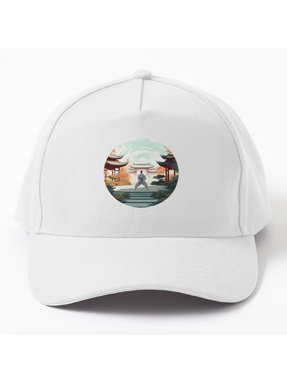 Martial Artist Fighter Training 2 Baseball Cap, Numbered Combat Sports Graphic Design, Classic Hat