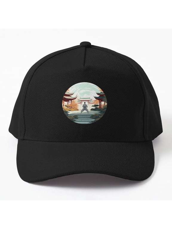 Martial Artist Fighter Training 2 Baseball Cap, Numbered Combat Sports Graphic Design, Classic Hat