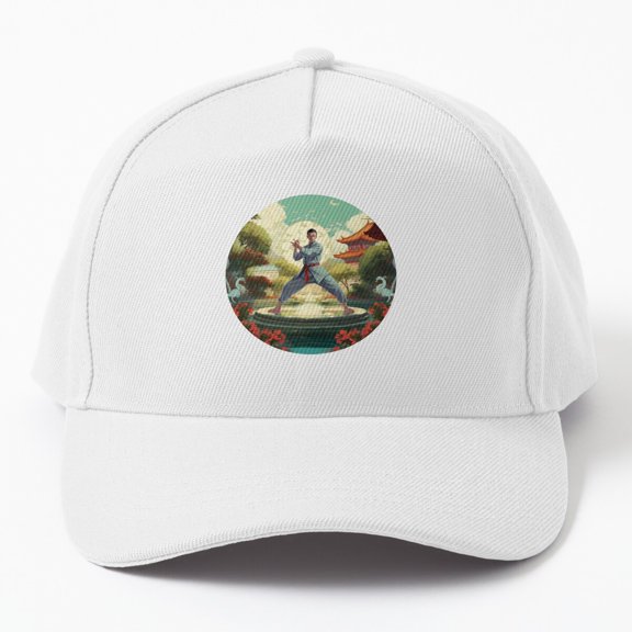 Martial Artist Fighter Training 5 Baseball Hat, Numbered Combat Sports Graphic Design, Classic Cap
