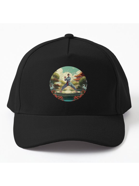 Martial Artist Fighter Training 5 Baseball Hat, Numbered Combat Sports Graphic Design, Classic Cap