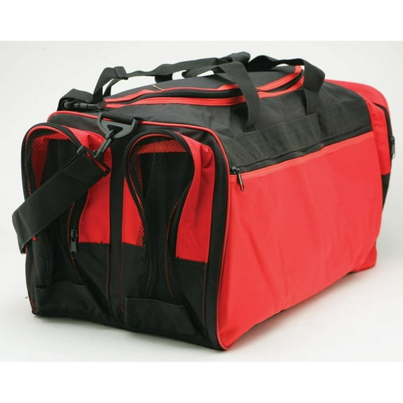 Martial Arts Bag with Mesh, Boxing MMA Deluxe Equipment Bag, TKD Bag, Karate Bag Red or Blue 13" x 27" x 14"