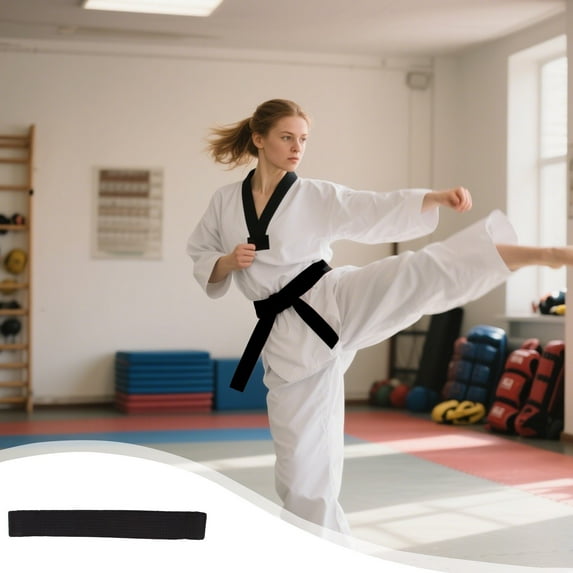 Martial Arts Belt, Taekwondo Dojo Judo Belt, Double Needle Eight Thread Handmade Cotton Core, Graded Color Options, 280cm Long, Durable Water-Resistant Training Belt