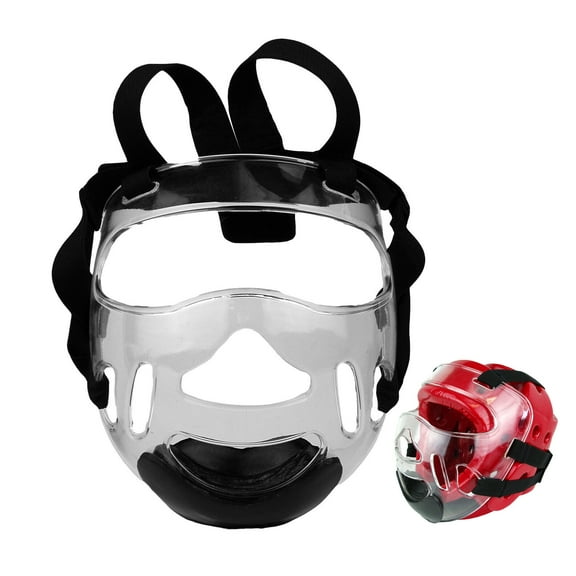 Martial Arts Clear Face Shield Mask for Sparring Head Gear Face Shield