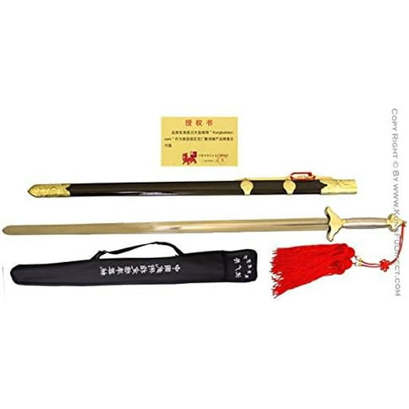 Martial Arts Competition Wushu Straight Sword with Stainless Steel Handle for Kung Fu, Tai Chi, Shaolin Use. HD1004-Size 6.