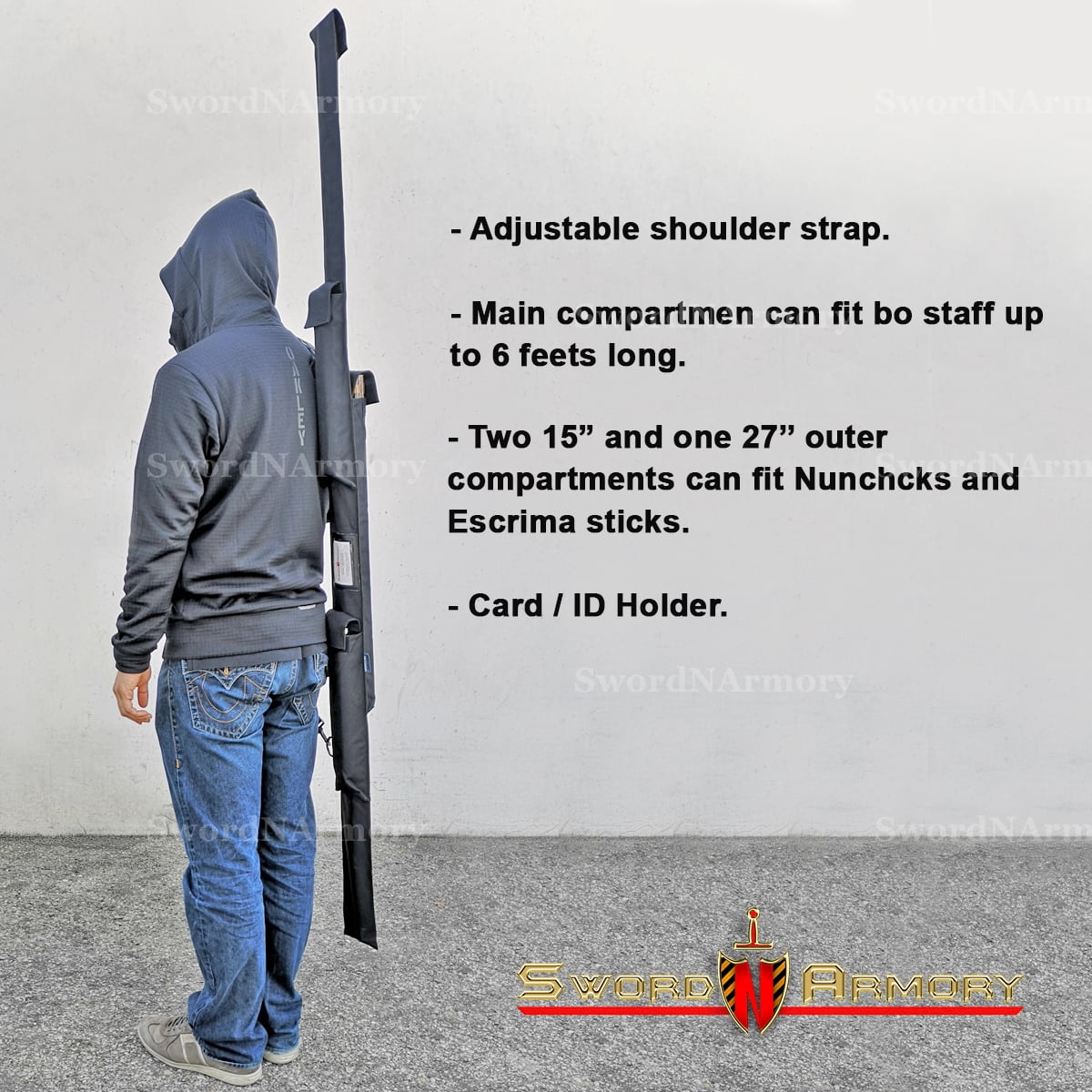 Collapsible Foam Padded Training Staff - 2', 4', 6' Multi-Size Bo Staff, Escrima Stick & Yoga Stick With Carry Bag