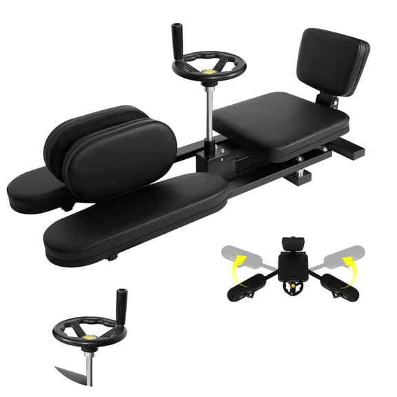Martial Arts Leg Stretcher Machine, 180 Split Trainer for Taekwondo, Karate, Kickboxing, Flexibility Training, Black