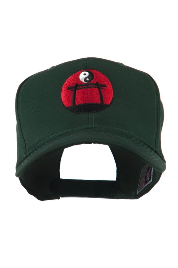 Martial Arts Logo Yin and Yang Embroidered Cap - Green OSFM