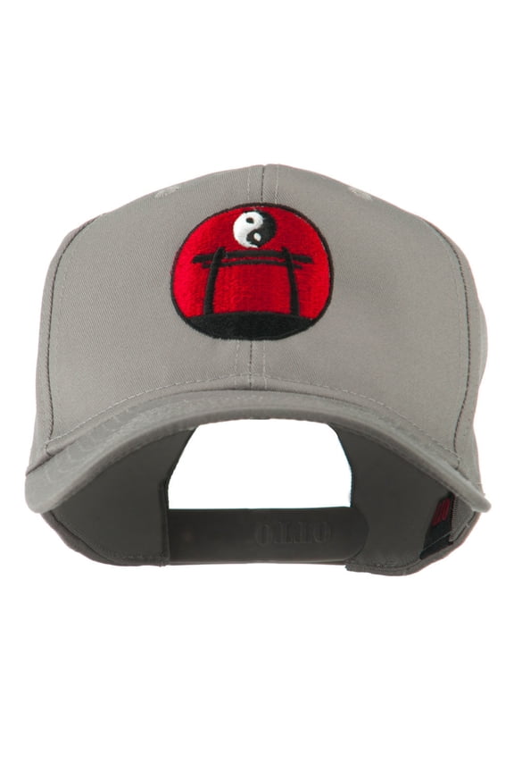 Martial Arts Logo Yin and Yang Embroidered Cap - Grey OSFM