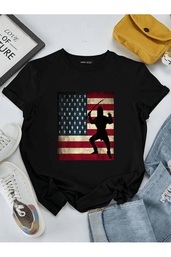 Martial Arts Ninja Warrior American Gift Inspired Graphic Design Unisex T-Shirt V15991 ,up to size 5XL