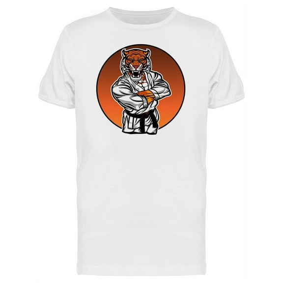 Martial Arts Tiger Graphic T-Shirt Men -Image by Shutterstock, Male XX-Large