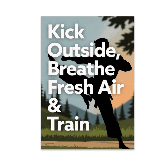 Martial Arts Wall Decor - Outdoor Workout Enthusiast - 13x19 Poster Print