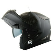 Martian Motorcycle Bluetooth Helmet Modular Full Face Flip up Dual Visor Bluetooth Headset HM-BH1 Matt Black