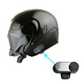 thumbnail image 1 of Martian Motorcycle Open Face Fiber Glass Dual Visor Helmet HB_609 Scooter Classical Knight Bike + Motorcycle Bluetooth Headset: Samurai Glossy Black, 1 of 9