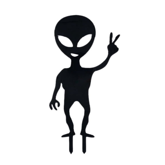 Martians Space Alien Gnomes Decoration Cute Standing Silhouette Home Garden Yard Outdoor Decor Ground Plug Gardening Ornament Art